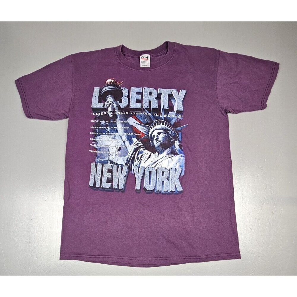 New York Statue Of Liberty T-Shirt Mens Large. Vintage Graphic Tee.